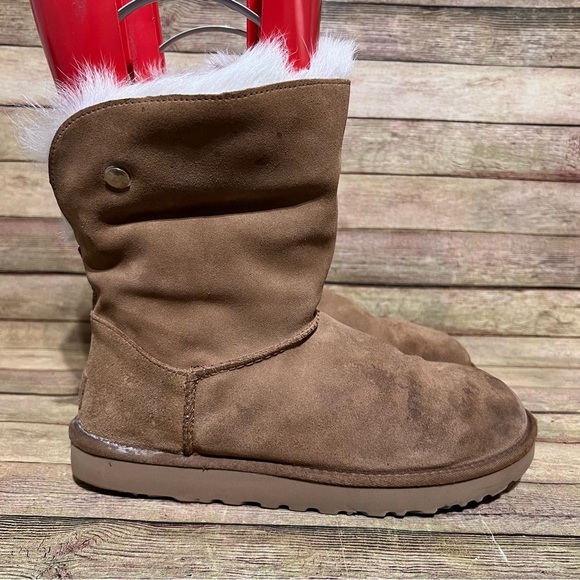 Ugg Brown Suede Valentina Winter Boots - Picture 4 of 11